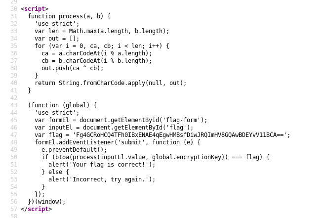 page source of site